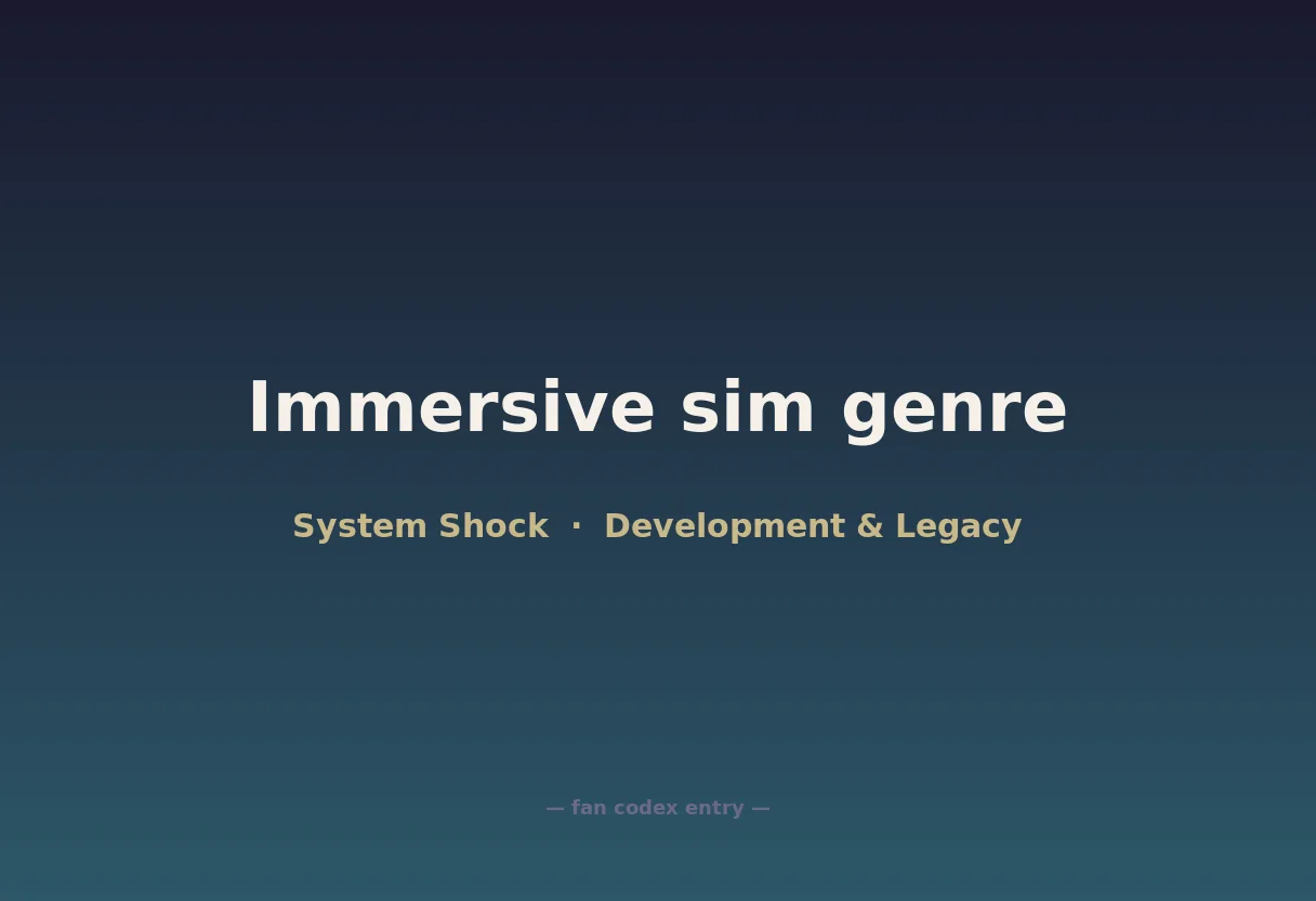 Immersive sim genre