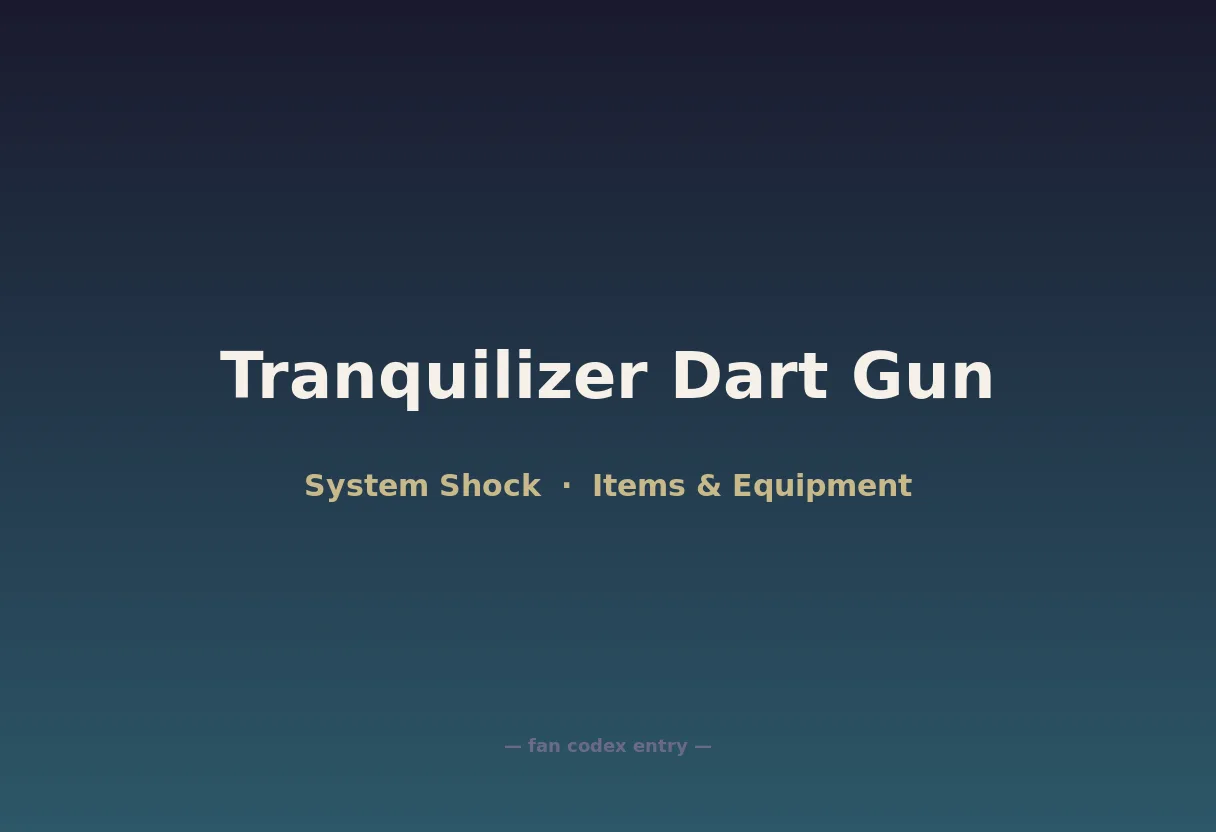 Tranquilizer Dart Gun
